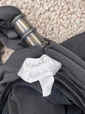 Max Mara Made in Italy Brown and metallic top Sheer Medium